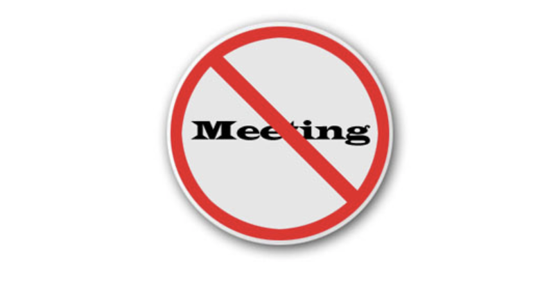 no meeting sign